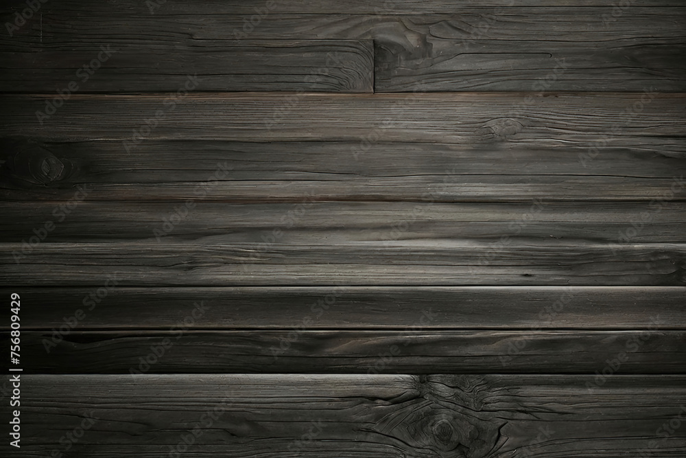 Fototapeta premium black and grey and dark wood wall wooden plank board texture background with structures