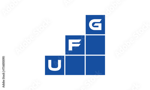 Konstfotografi UFG initial letter financial logo design vector template