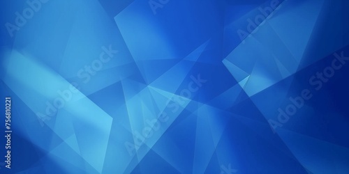 Abstract blue triangle blend geometry lighting background, technology or business theme backdrops.