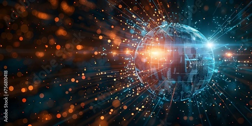 Exploring the Concept of Global Connectivity Through Digital Technology and High-Speed Data Transfer. Concept Global Connectivity, Digital Technology, High-Speed Data Transfer, Concept Exploration