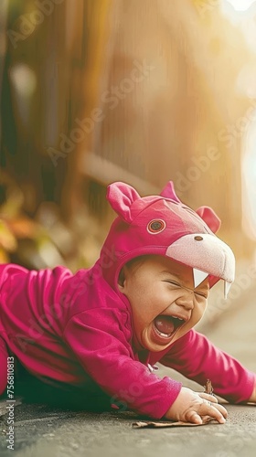 Funny adorable happy baby