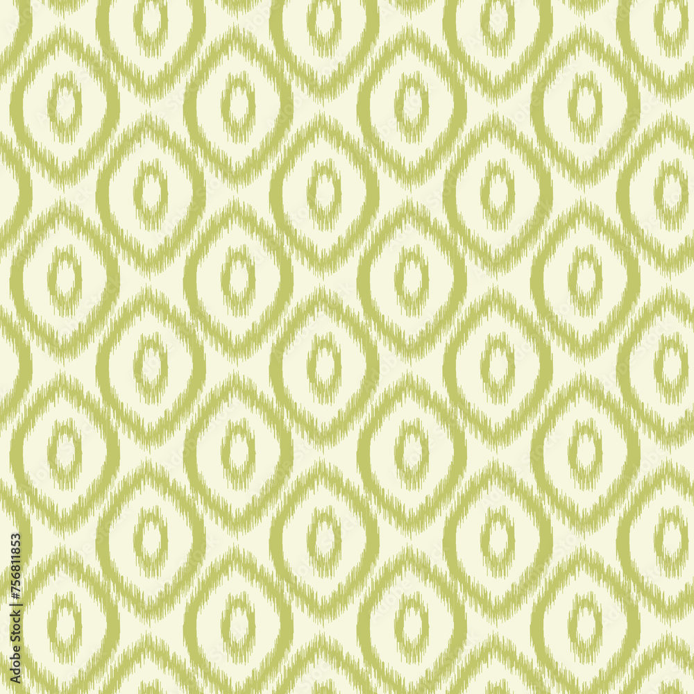 Simple ikat leaf seamless summer pattern Simple ikat leaf seamless summer pattern