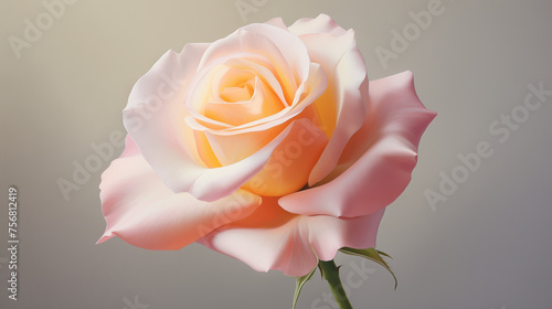 pink rose on white © farzana