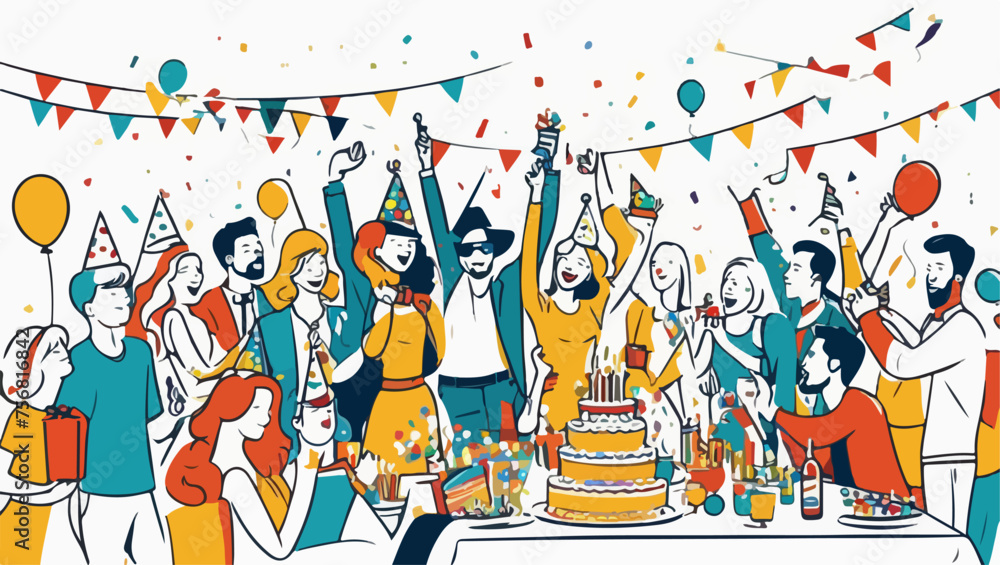 Joyful Celebration: Birthday Party with Friends Joyful Celebration: Birthday Party with Friends