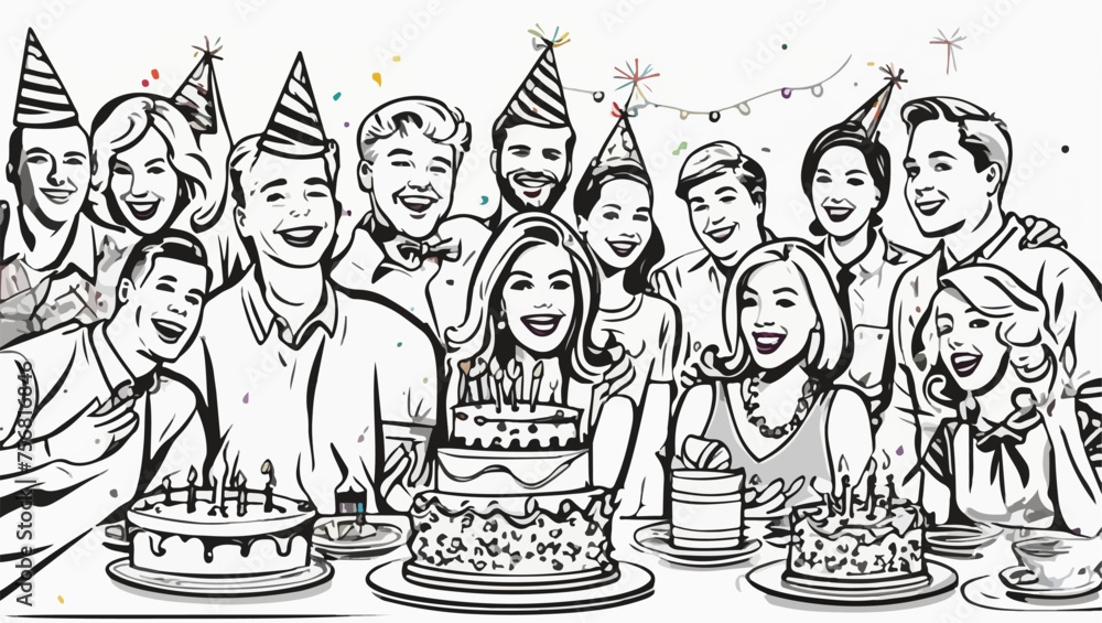 Coloring Fun: Friends Birthday Party Celebration Coloring Fun: Friends Birthday Party Celebration