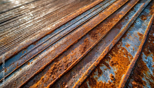 The image showcases a rusted metal surface with a brown patterned finish. The zinc texture on the background adds a captivating blend of rusty details  creating a unique and textured surface.