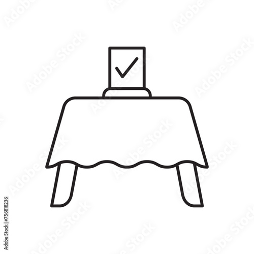 Reserved table icon design, isolated on white background, vector illustration