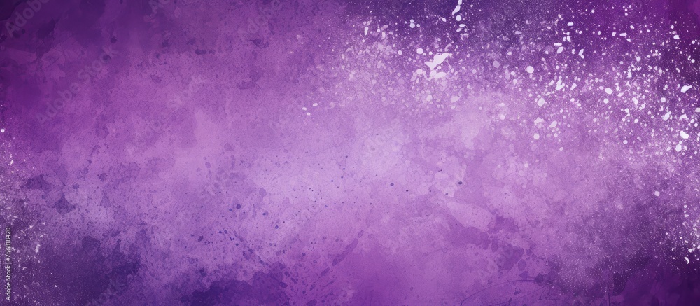 Fototapeta premium A vibrant purple background with shimmering sparkles, featuring shades of violet, magenta, and electric blue. The intricate pattern is reminiscent of a scientific experiment gone wild