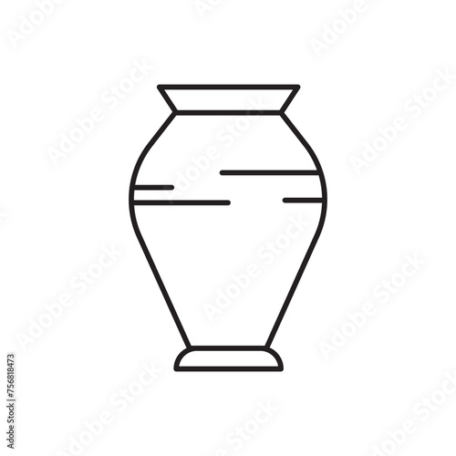 Cremation urn ashes icon design, isolated on white background, vector illustration