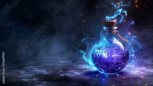 Design a potion that glows with mystical energy and promises extraordinary powers