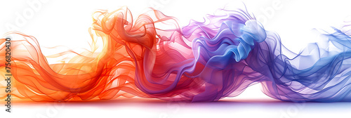 A dreamy pastel color swirl dance twirling on white background.