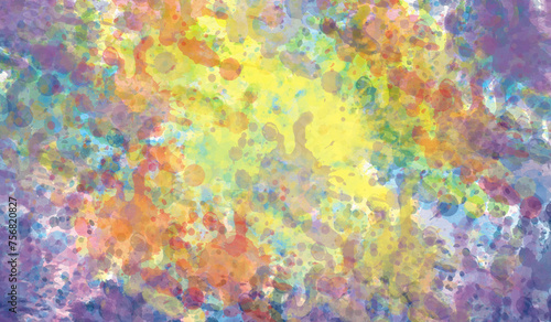 fondo abstracto con Trazos de pincel de manchas de salpicaduras de acuarela, mezclada variopinto, de colores brillantes artístico y vibrante de acuarela. splash de pintura