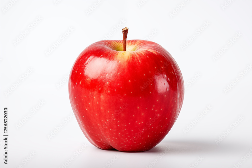 Red apple isolated. Whole apple on white background. Red apple isolated. Whole apple on white background.