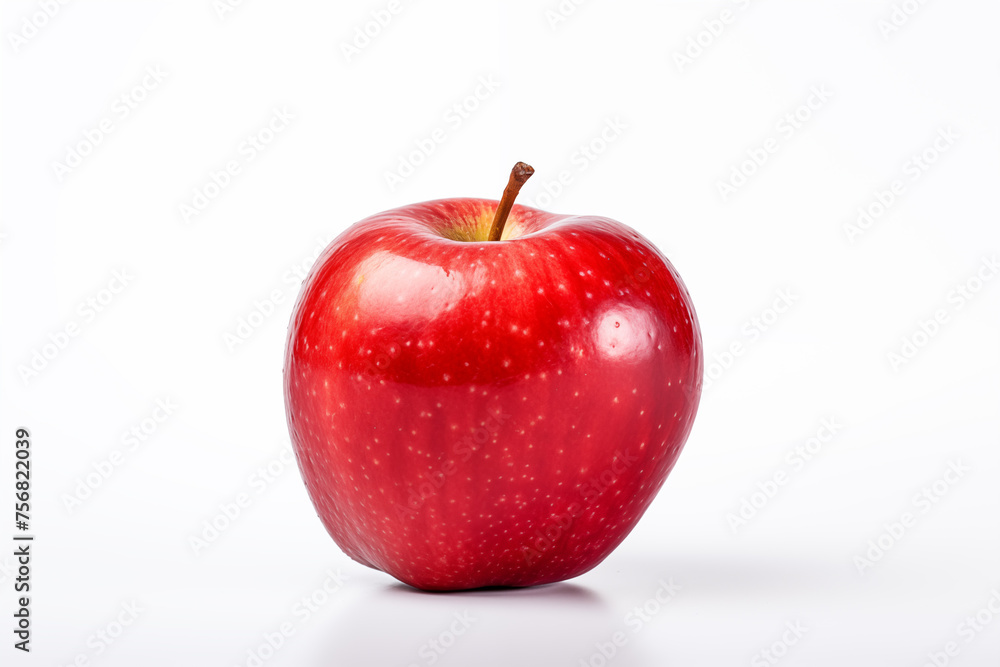 Red apple isolated. Whole apple on white background. Red apple isolated. Whole apple on white background.
