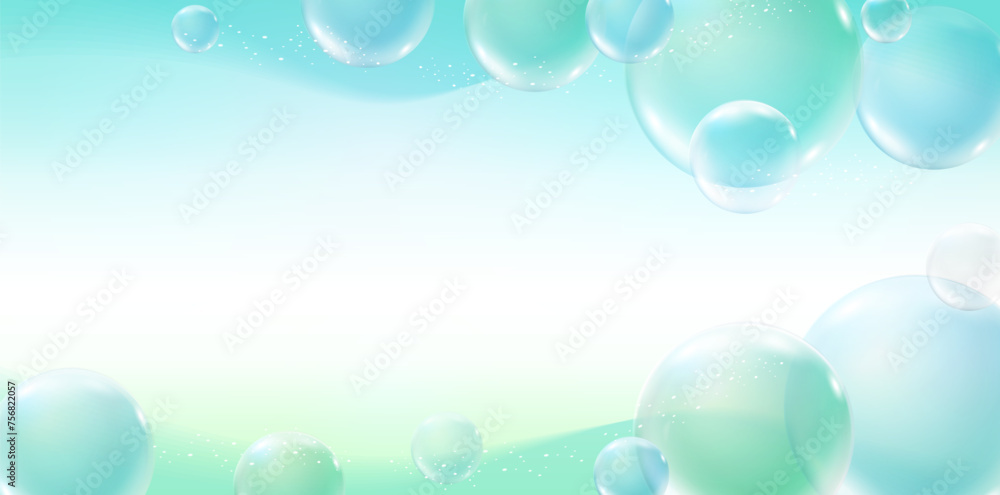 Abstract background with water drops. Liquid transparent drops for fresh, pure, health products. Aqua vector background