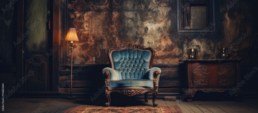 Vintage chair in historic room