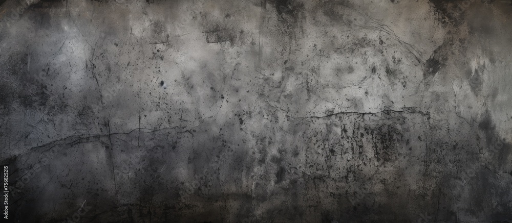 A monochrome photograph of a concrete wall with a wood pattern, surrounded by dark grass. The grey tones create a striking visual arts landscape