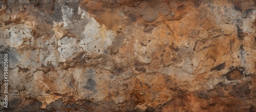 A close up of a bedrock outcrop with brown patterns resembling wood flooring. The natural art of the rock wall contrasts with the surrounding grass and soil