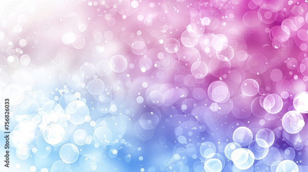 Soft lavender purple, baby blue, and pearl white delicate bokeh abstract background