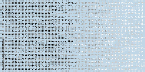 Light blue vector layout with black and white colors pixels mosaic. Pattern for ads, leaflets.
