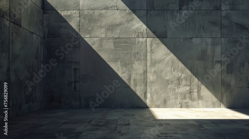 Natural Light Filtering into Concrete Space