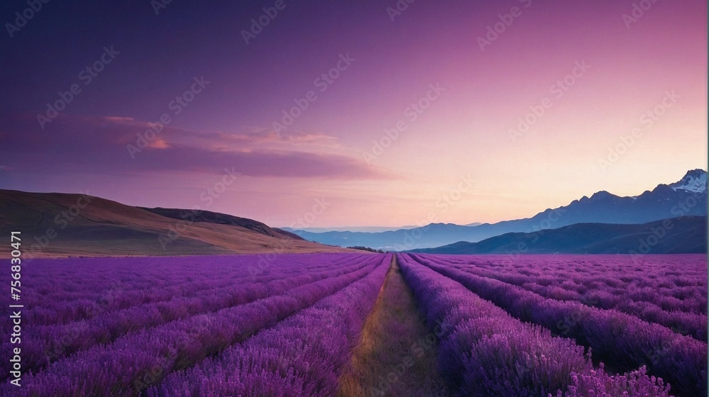 lavender field in region lavender field in region