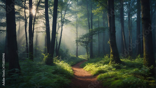 Mystical Forest: Captivating Images of Misty Morning © LL. Zulfakar Hidayat