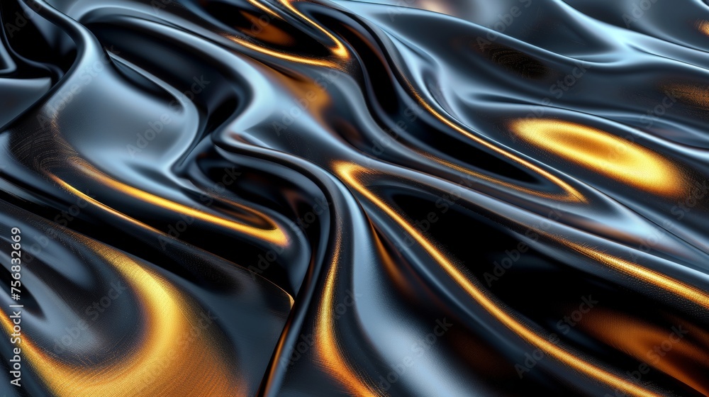 Luxurious black silk fabric with a delicate and sophisticated texture for elegant background design Luxurious black silk fabric with a delicate and sophisticated texture for elegant background design