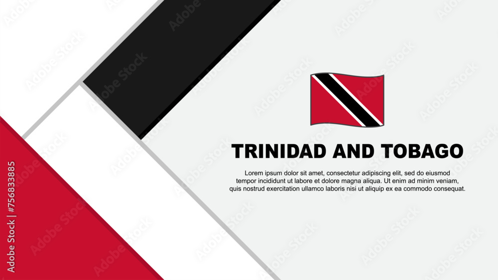 Trinidad And Tobago Flag Abstract Background Design Template. Trinidad And Tobago Independence Day Banner Cartoon Vector Illustration. Trinidad And Tobago Illustration