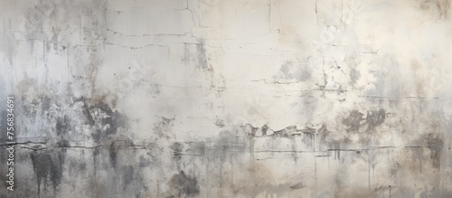 Aged white and gray concrete wall with weathered textures.