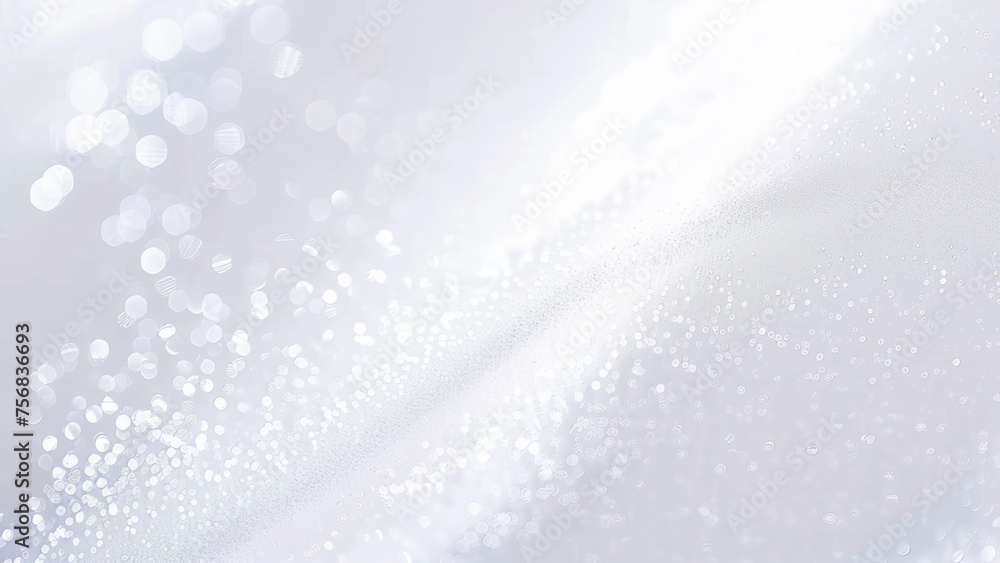 An abstract pure white background with drops of water.  - obrazy, fototapety, plakaty 