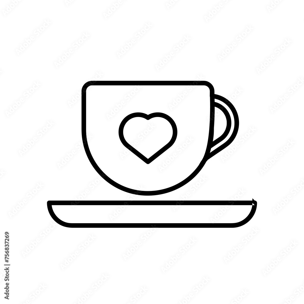 tea vector glyph liner illustration on white background..eps tea vector glyph liner illustration on white background..eps
