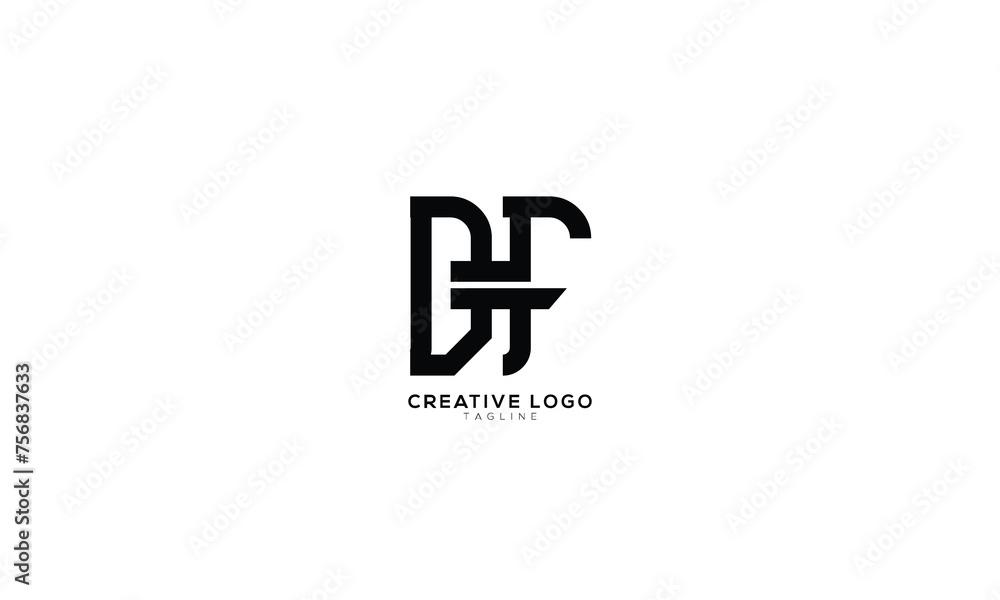 Fototapeta premium DF GF Abstract initial monogram letter alphabet logo design