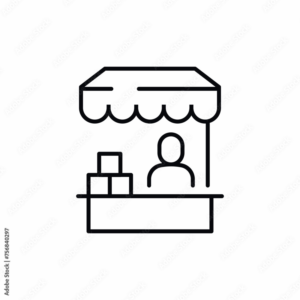 Shop Store Outdoor icon vector Shop Store Outdoor icon vector