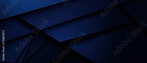 Dark blue geometric background with overlap paper layer with copy space 