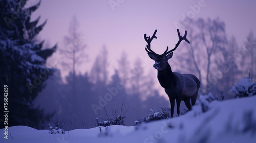 deer in the snow © Faisal Ai
