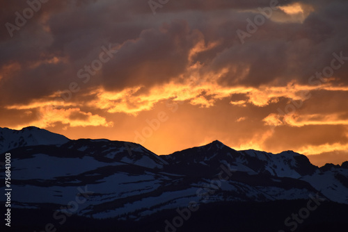 Sunset Over The Rocky Mountains