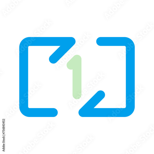 repeat once Duo tone icon