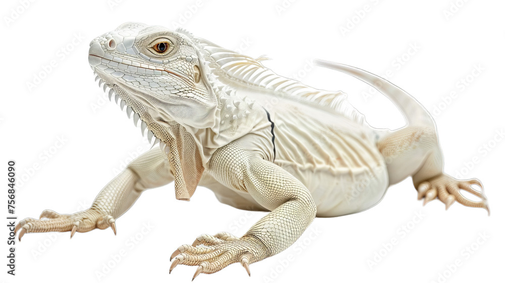 Obraz premium iguana albino isolated