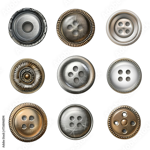button set isolated on white