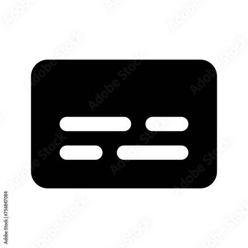 subtitles Glyph icon