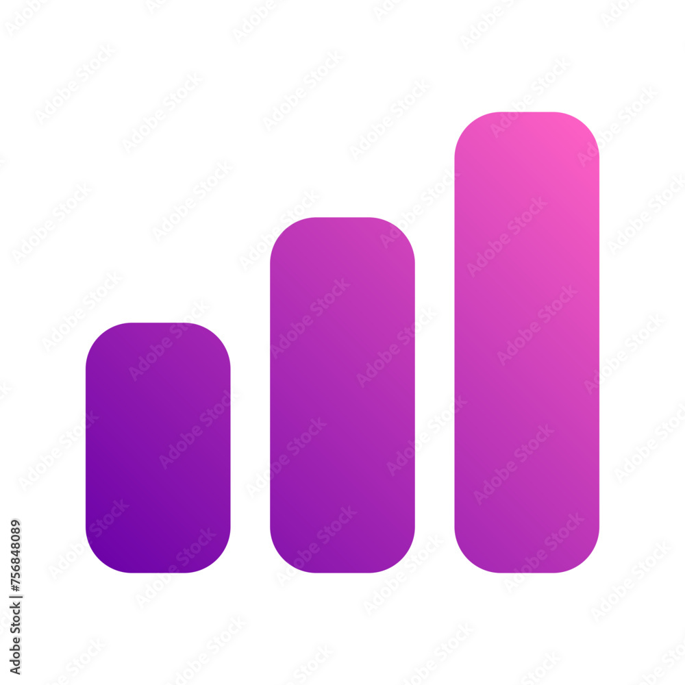 graph bar Gradient icon graph bar Gradient icon