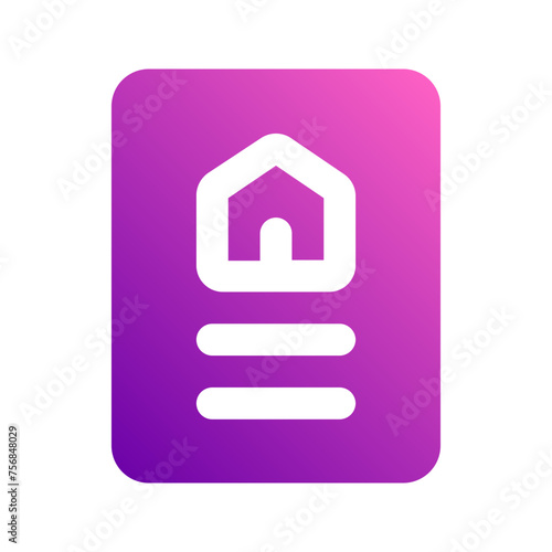 certificate Gradient icon
