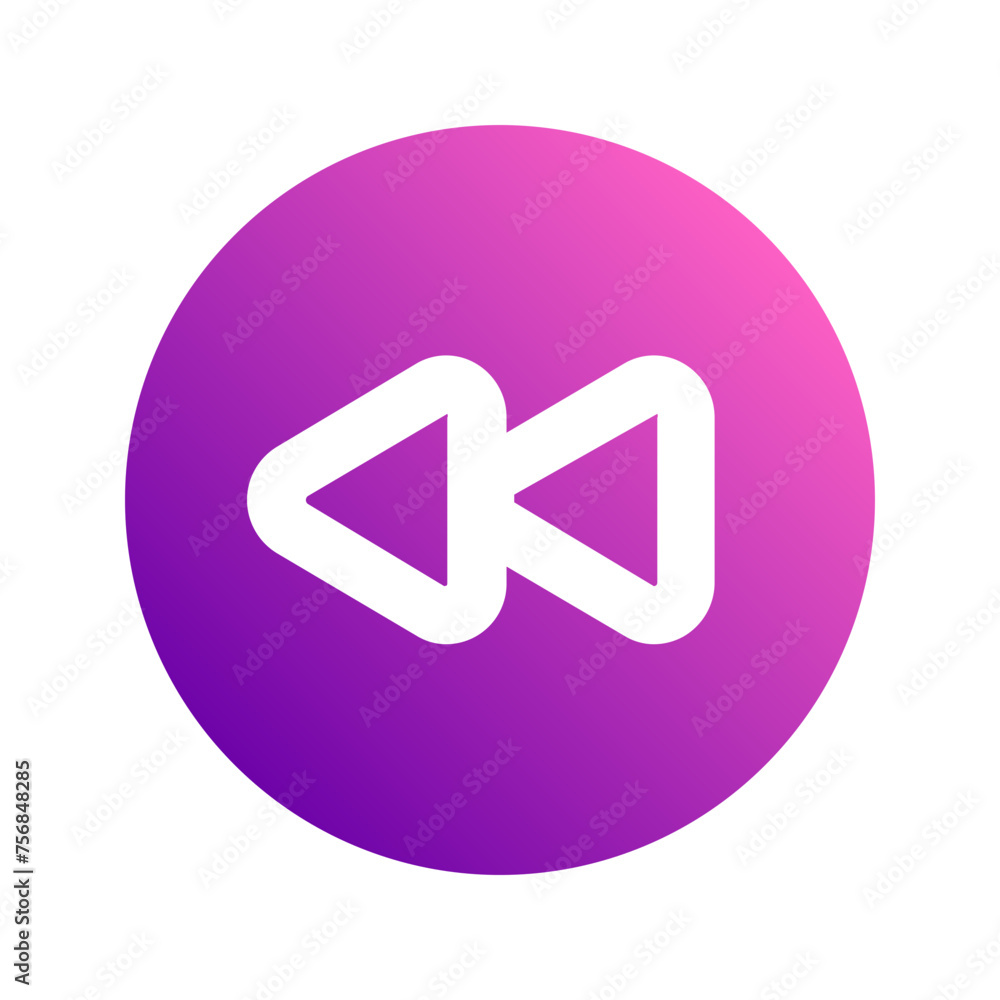 rewind Gradient icon
