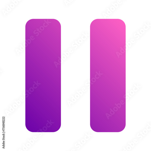 pause button Gradient icon