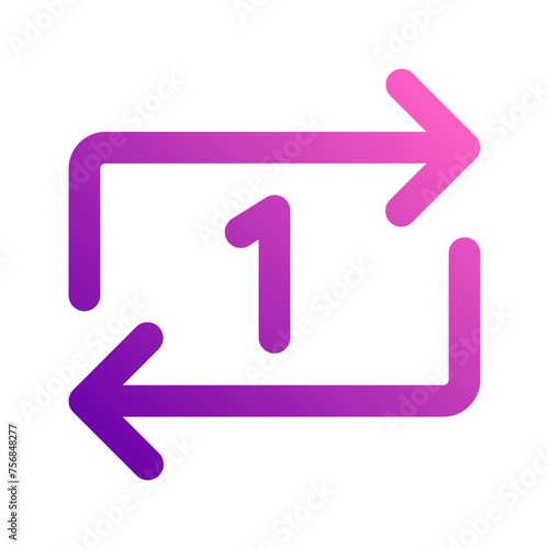 repeat once Gradient icon