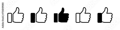 Thumb up icon set