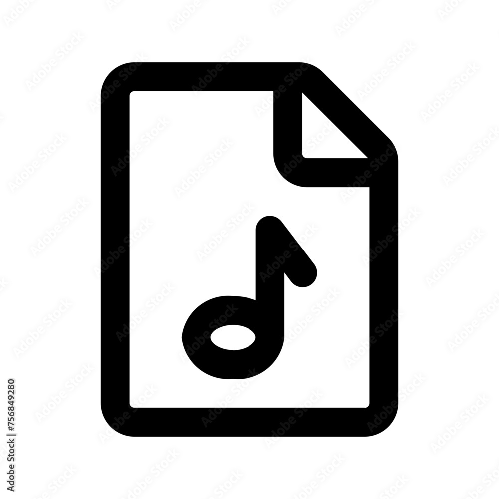 audio file Line icon