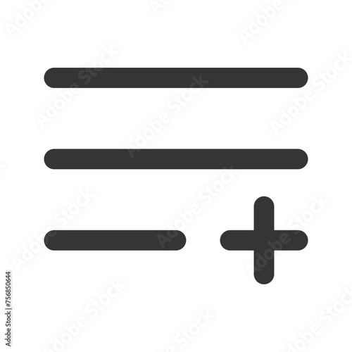 add to playlist Line color icon