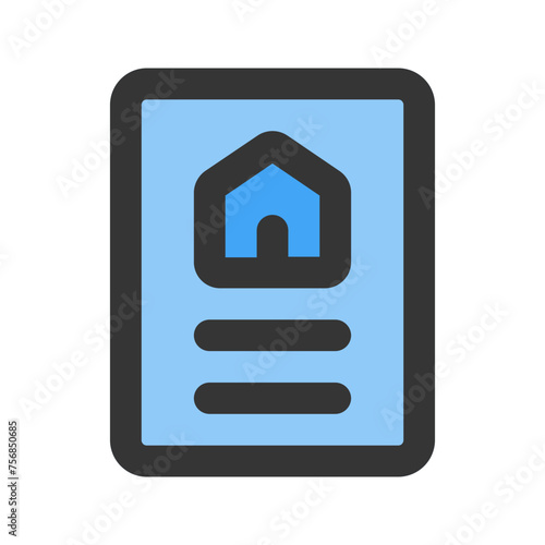 certificate Line color icon